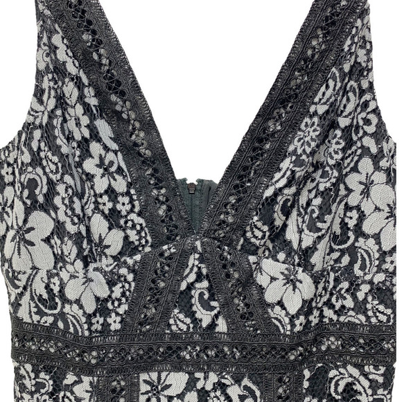 Keepsake NWT Holder Floral Lace Romantic Date Night Party Black Midi Dress, 6 - Picture 7 of 12